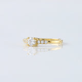 Delicate Seven Stone Moissanite Diamond Engagement Ring