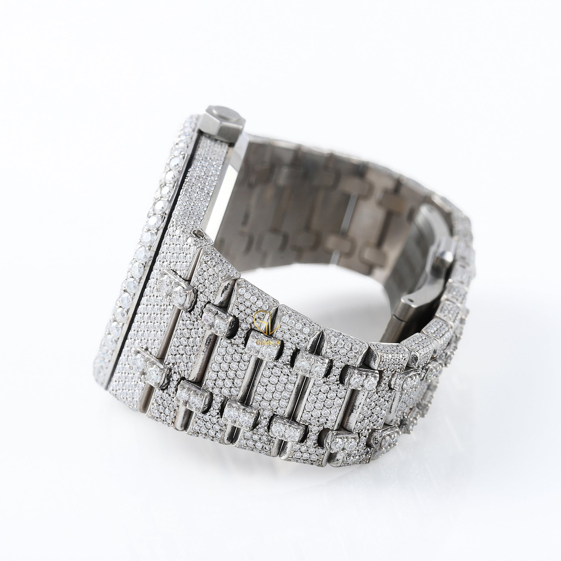 Pass Diamond Tester Arabic Dial Iced Out Moissanite Watch