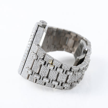Pass Diamond Tester Arabic Dial Iced Out Moissanite Watch