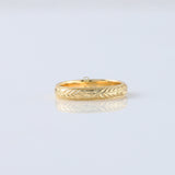 Retro Vintage 14k Solid Gold Plain Gold Filigree Wedding Band 