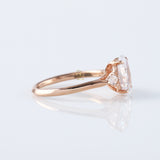 Oval Cut Moissanite Three Stone Engagement Ring