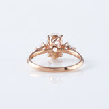 Oval Cut Moissanite Three Stone Engagement Ring