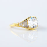 East to West 5 Ct Oval Cut Lab Grown Diamond Engagement Ring