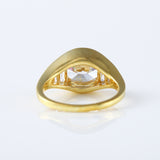 East to West 5 Ct Oval Cut Lab Grown Diamond Engagement Ring