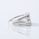 Seven Stone Round Cut Moissanite Scattered Diamond Wedding Band