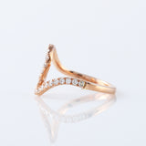 Round Cut Surfers Ocean Wave Moissanite Ring