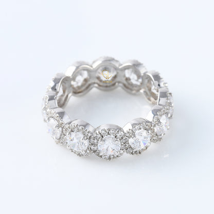 Moissanite Eternity Wedding Band, full eternity ring