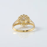 Certified Round Cut Lab Grown Diamond Split Shank Halo Engagement Ring