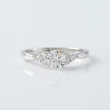 Round Cut Moissanite Diamond Seven Stone Engagement Ring