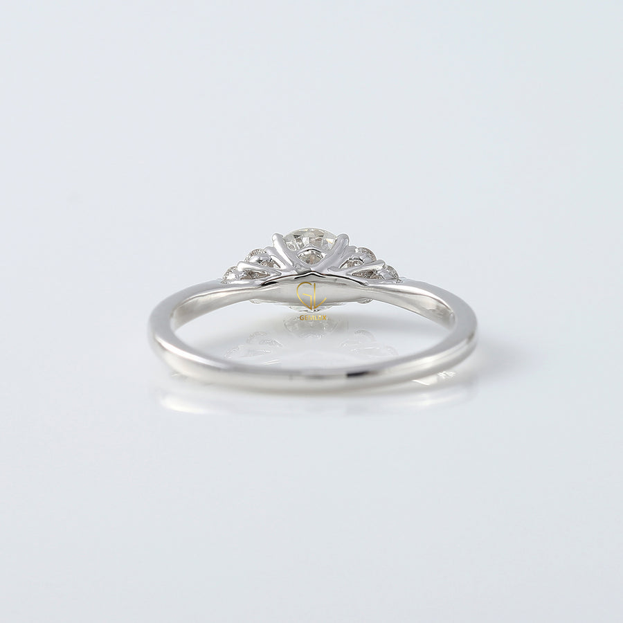Round Cut Moissanite Seven Stone Ring