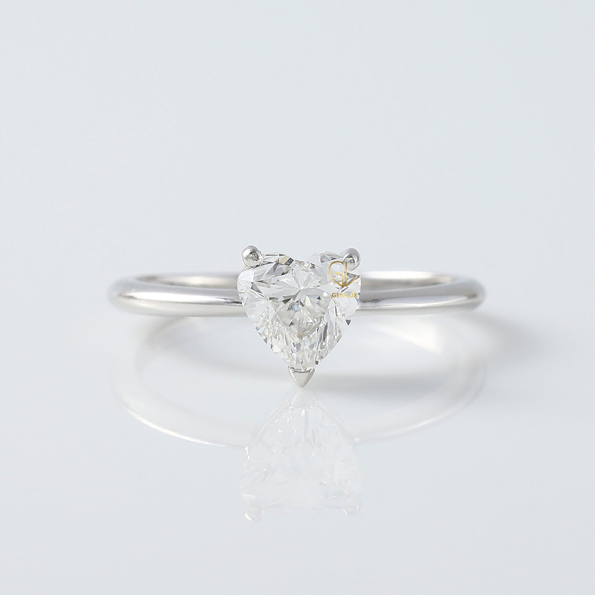 Heart Shape Lab Grown Diamond Classic Solitaire Engagement Ring