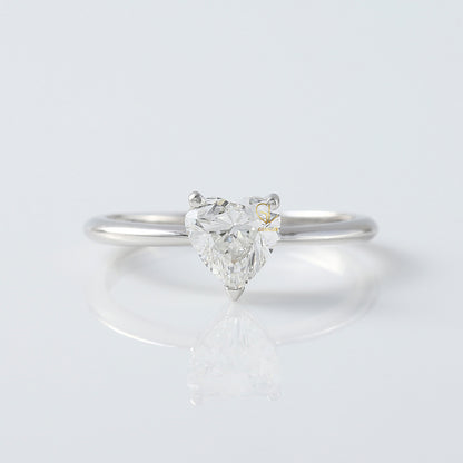 Heart Shape Lab Grown Diamond Classic Solitaire Engagement Ring