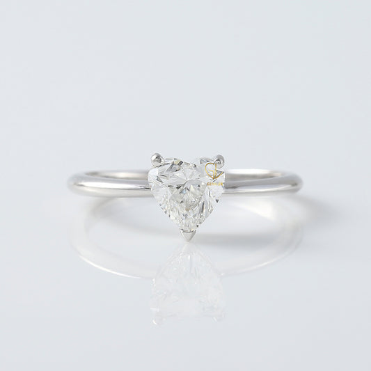 Heart Shape Lab Grown Diamond Classic Solitaire Engagement Ring