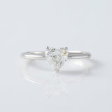 Heart Shape Moissanite Classic Solitaire Engagement Ring