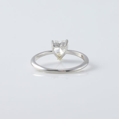 Heart Shape Lab Grown Diamond Classic Solitaire Engagement Ring