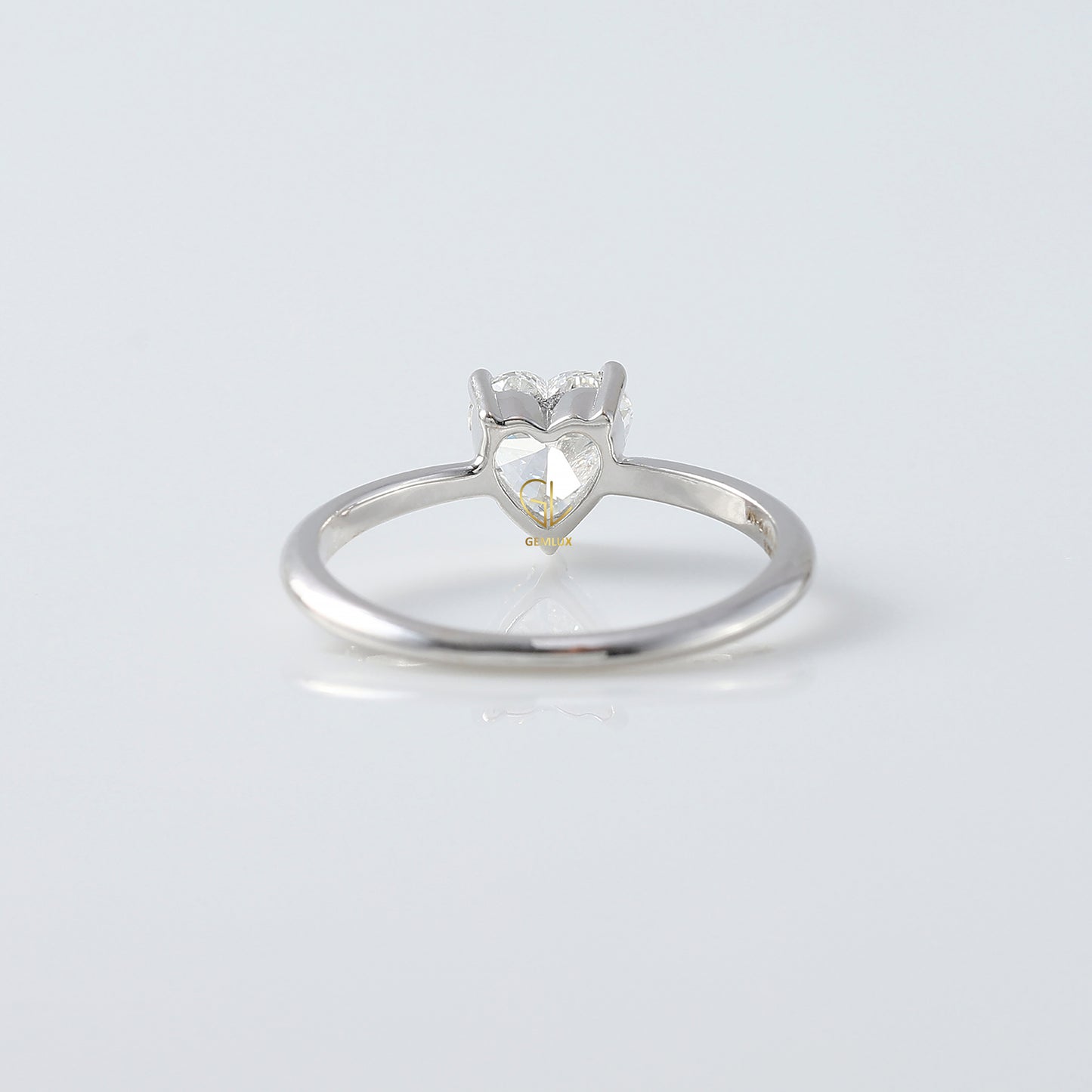 Heart Shape Moissanite Classic Solitaire Engagement Ring