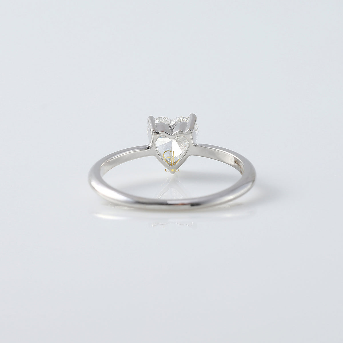 Heart Shape Moissanite Classic Solitaire Engagement Ring