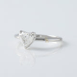 Heart Shape Lab Grown Diamond Classic Solitaire Engagement Ring
