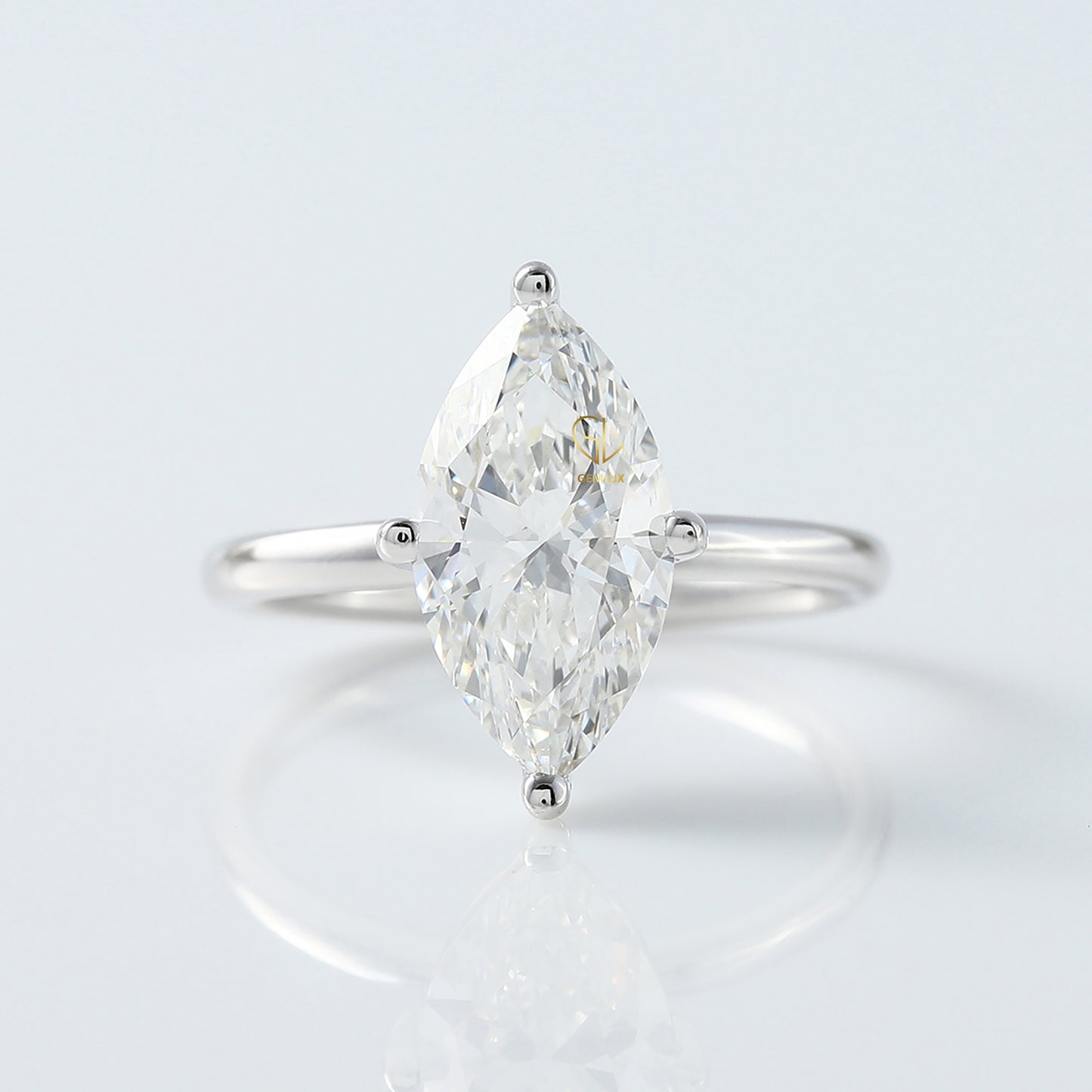 Marquise Cut Lab Grown Diamond Solitaire Engagement Ring