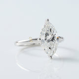Marquise Cut Moissanite Solitaire Engagement Ring