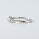 Cushion Cut Lab Grown Diamond Three Stone Engagement Ring
