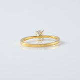 Pinch Style Certified Round Cut Lab Grown Solitaire Engagement Ring