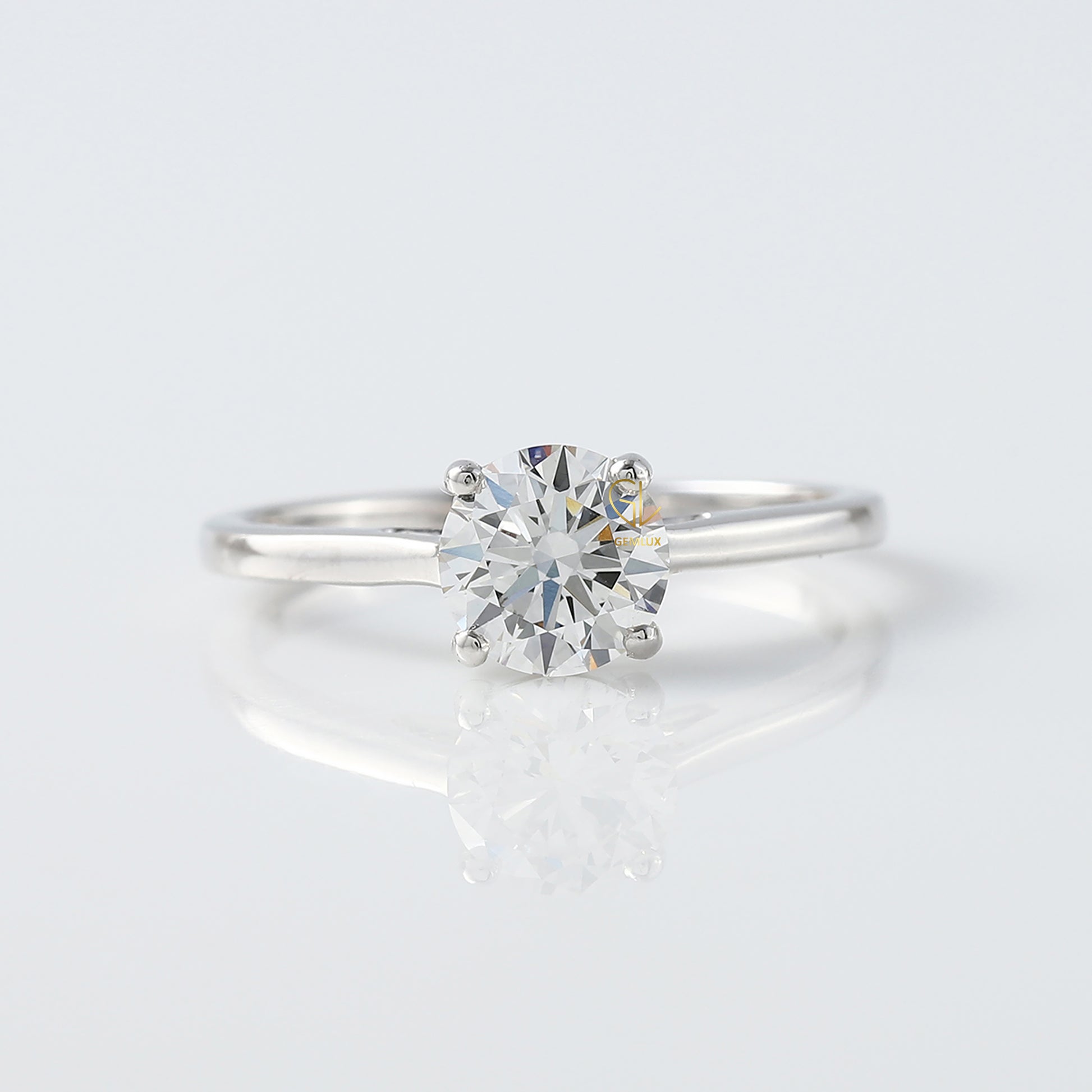 Certified Round Cut Lab Grown Diamond Solitaire Engagement Ring