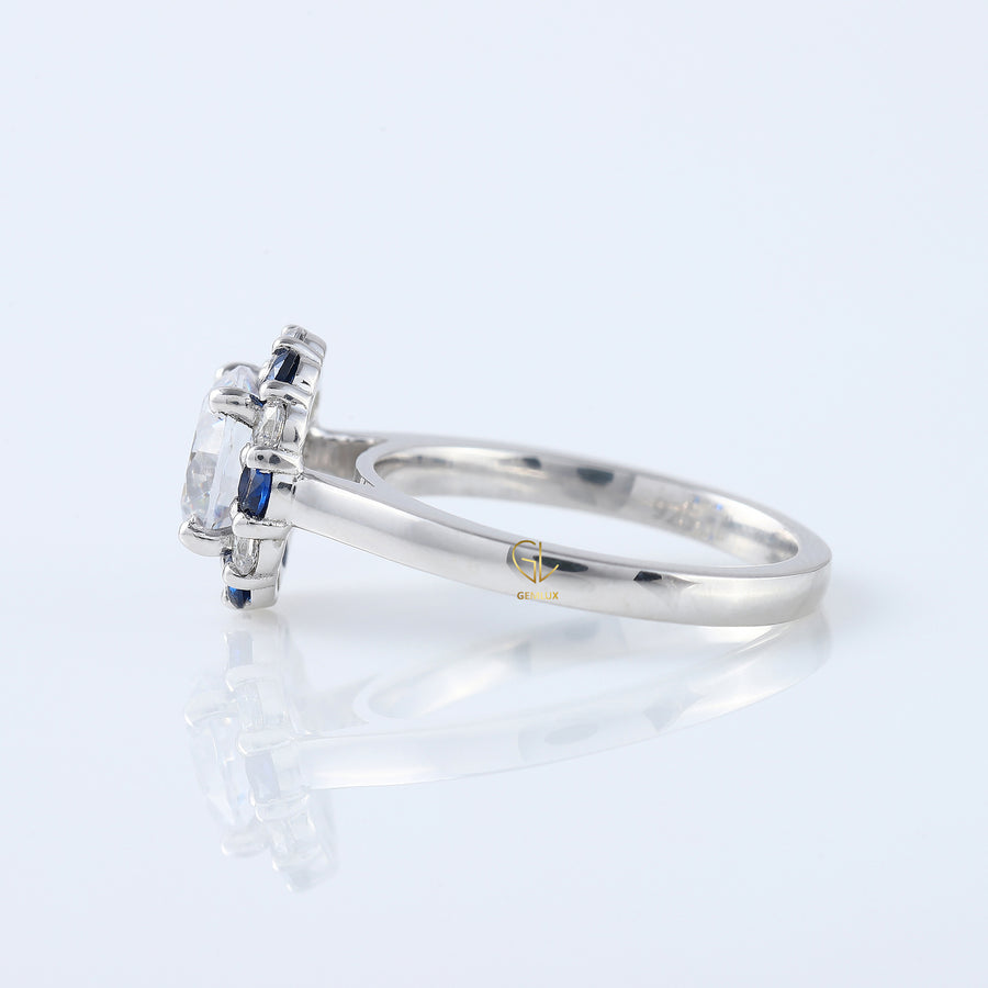 Round Cut Lab Grown Diamond Halo Ring