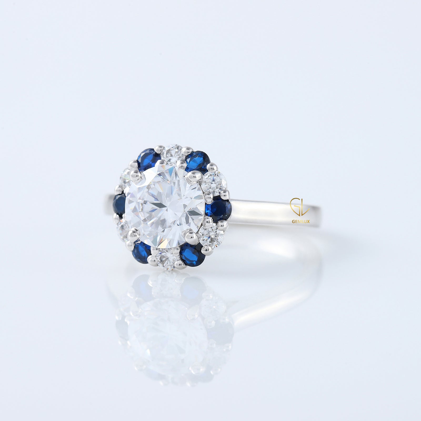 Heart & Arrows Round Cut Lab Grown Classic Brilliant Cut Bridal Ring