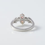 Round Cut Pink Lab Grown Six Stone Split Shank Engagement Ring