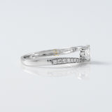 Pinch Style Certified Round Cut Lab Grown Bypass Engagement Ring
