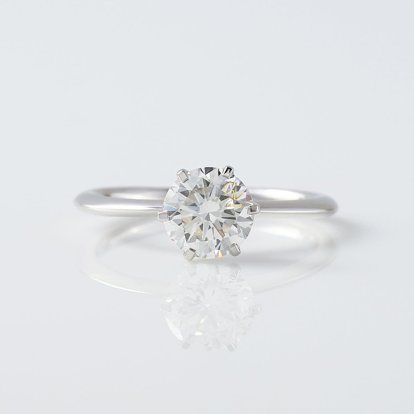 1.5 Ct Round Cut Lab Grown Diamond Solitaire Engagement Ring