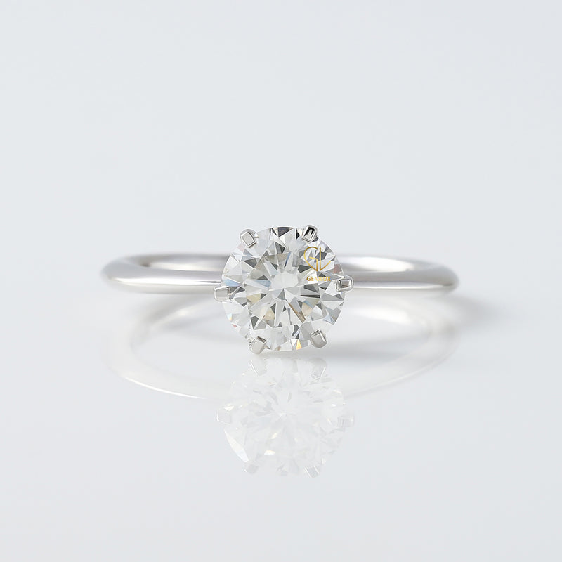 1.5 Ct Round Cut Lab Grown Diamond Solitaire Engagement Ring