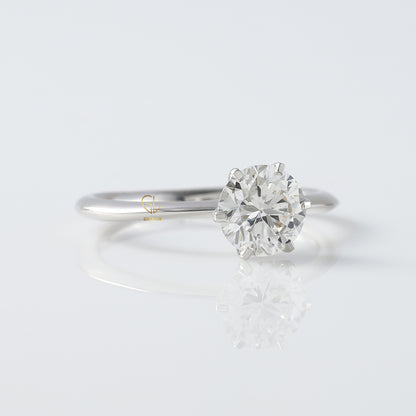 1.5 Ct Round Cut Lab Grown Diamond Solitaire Engagement Ring