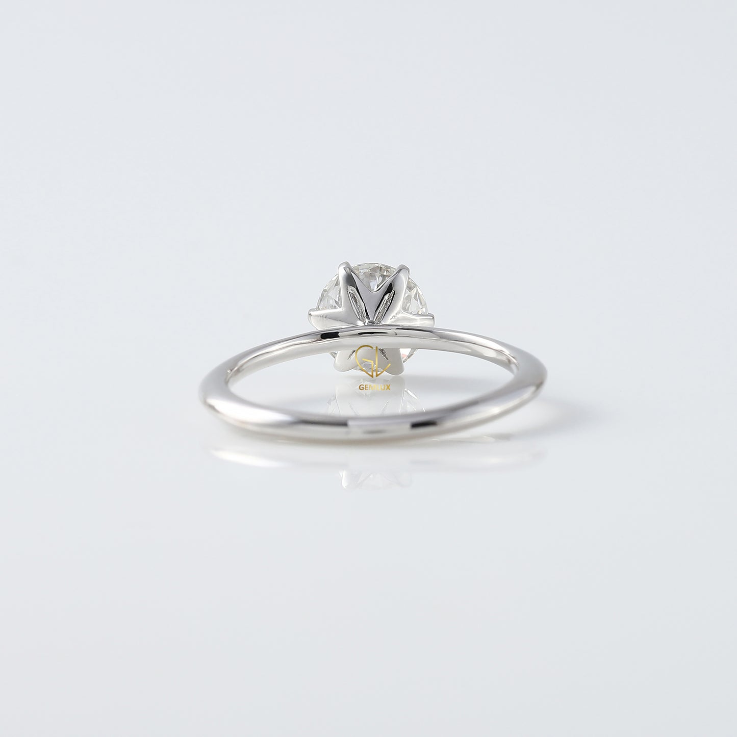 1.5 Ct Round Cut Moissanite Solitaire Engagement Ring