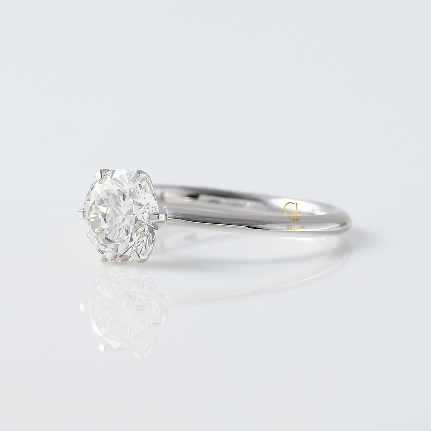 1.5 Ct Round Cut Lab Grown Diamond Solitaire Engagement Ring