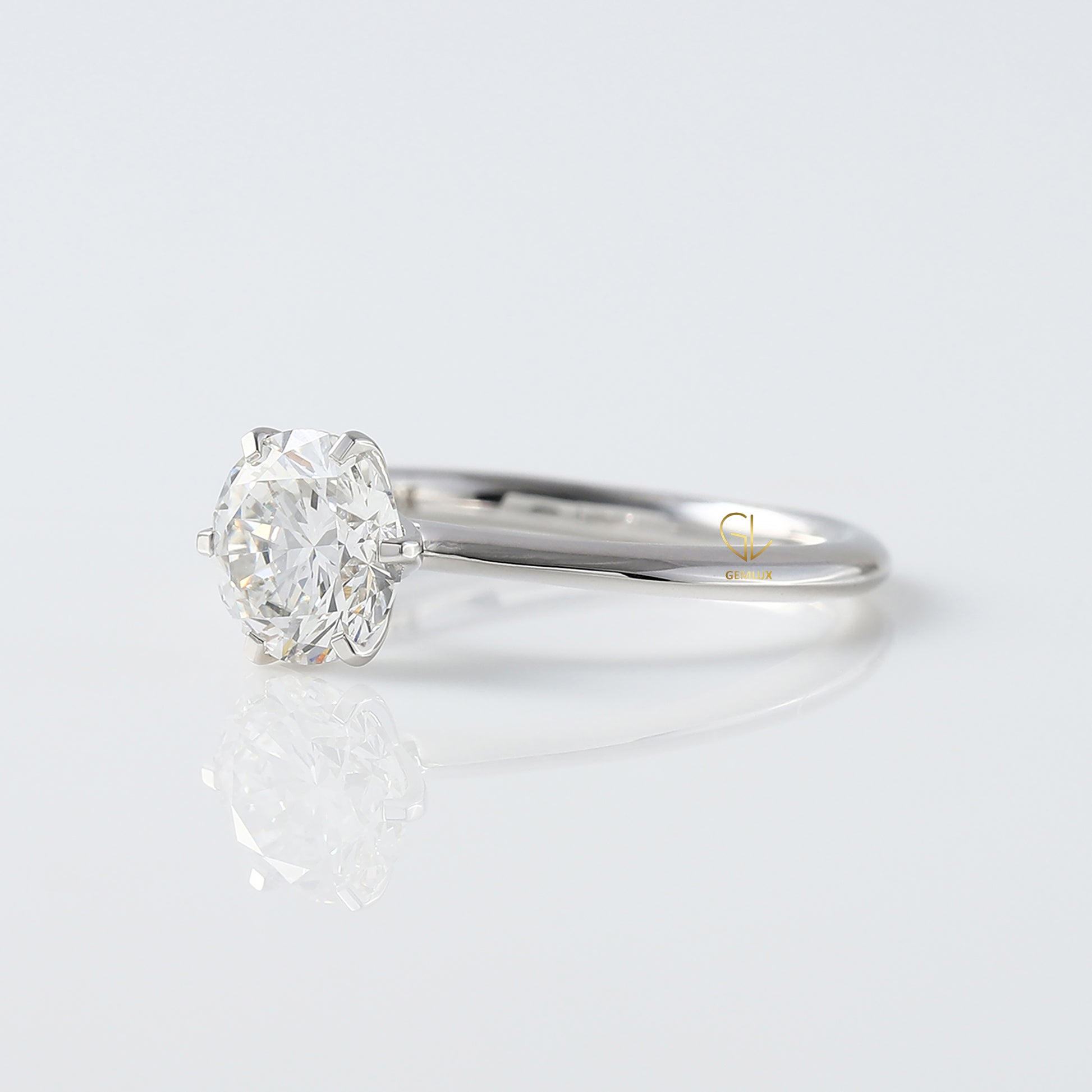 1.5 Ct Round Cut Lab Grown Diamond Solitaire Engagement Ring