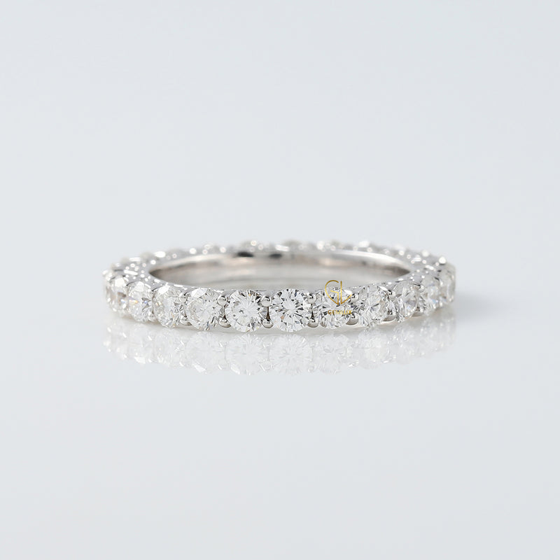 Round Cut Moissanite Diamond Eternity Band For Her