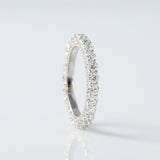 Round Cut Lab Grown Eternity Wedding Band For Her