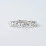 Round Cut Lab Grown Diamond Half Eternity Wedding Band