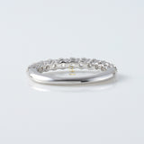 Round Cut Moissanite Half Eternity Wedding Band