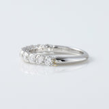 Round Cut Moissanite Half Eternity Wedding Band