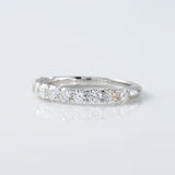 Round Cut Moissanite Half Eternity Wedding Band