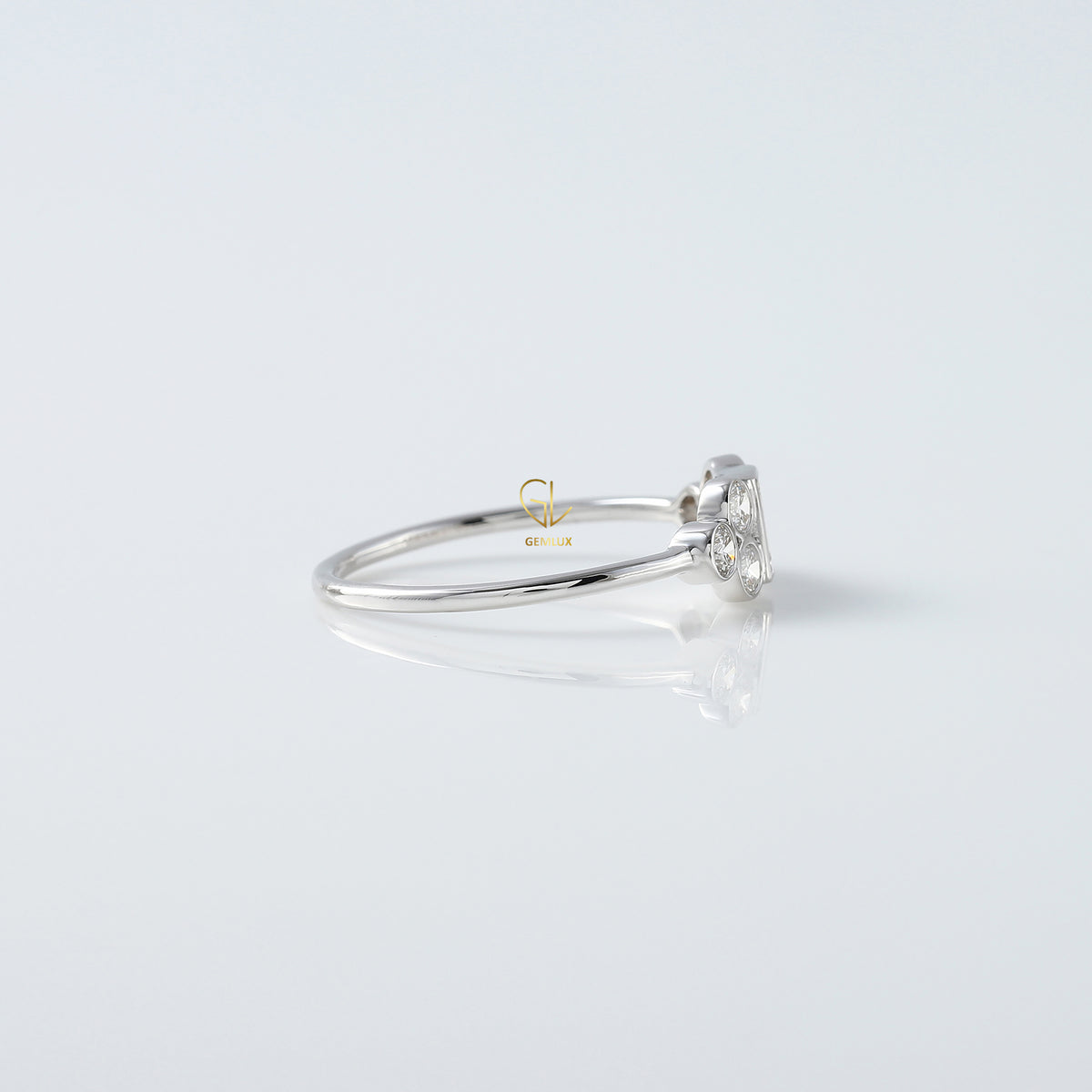 Seven Stone Emerald Cut Lab Grown Engagement Ring