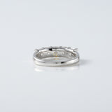 Five Stone Asscher Cut Lab Grown Diamond Half Eternity Wedding Band