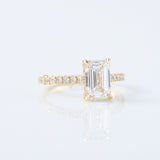 Certified Emerald Cut Lab Grown Diamond Ring