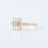 Certified Emerald Cut Lab Grown Diamond Ring