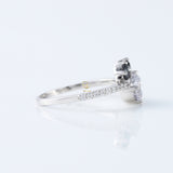 Round Moissanite Three Stone Mickey Mouse Ring