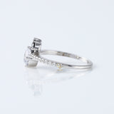 Round Moissanite Three Stone Mickey Mouse Ring