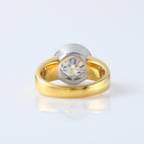Bezel Set 3.35 Carat Round Cut Lab Grown Solitaire Ring